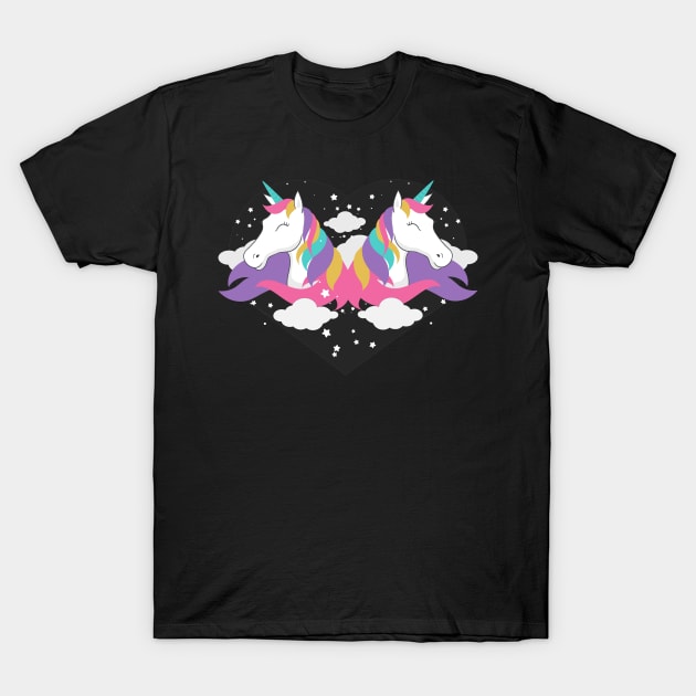 Twin Unicorn T-Shirt by Dynamic Design